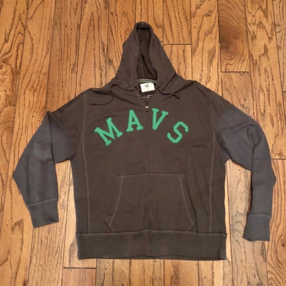 Dallas Mavericks Retro Style Zip Up Hoodie XL